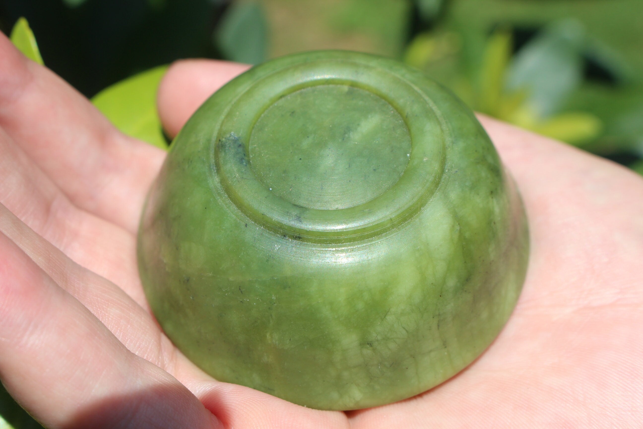 Jade Offerring Bowl, Money Bowl Trinket Dish, Water Offering Bowl, Prayer Meditation Vessel for Altars, Beautifully Carved Collectible.