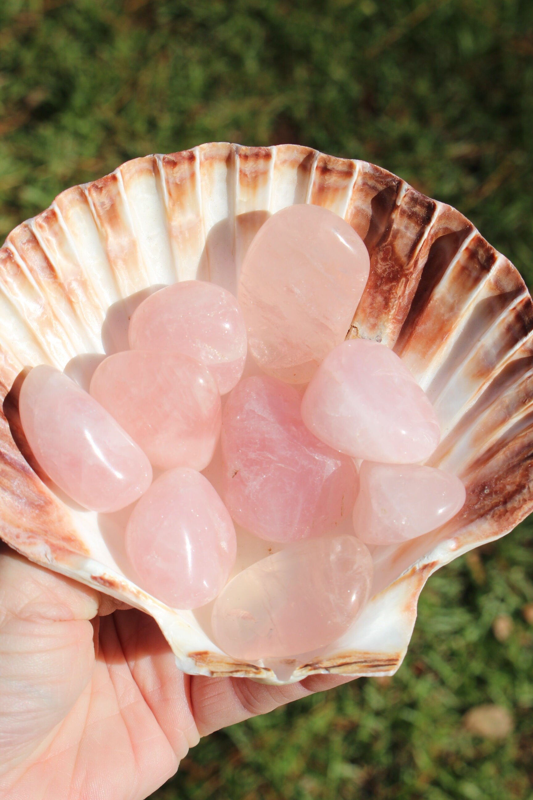 3 Large Rose Quartz Tumbles, Quality Pink Pebbles, Polished Rose Quartz Crystal Gemstone, Jewelry, Home Décor, Love Altar.