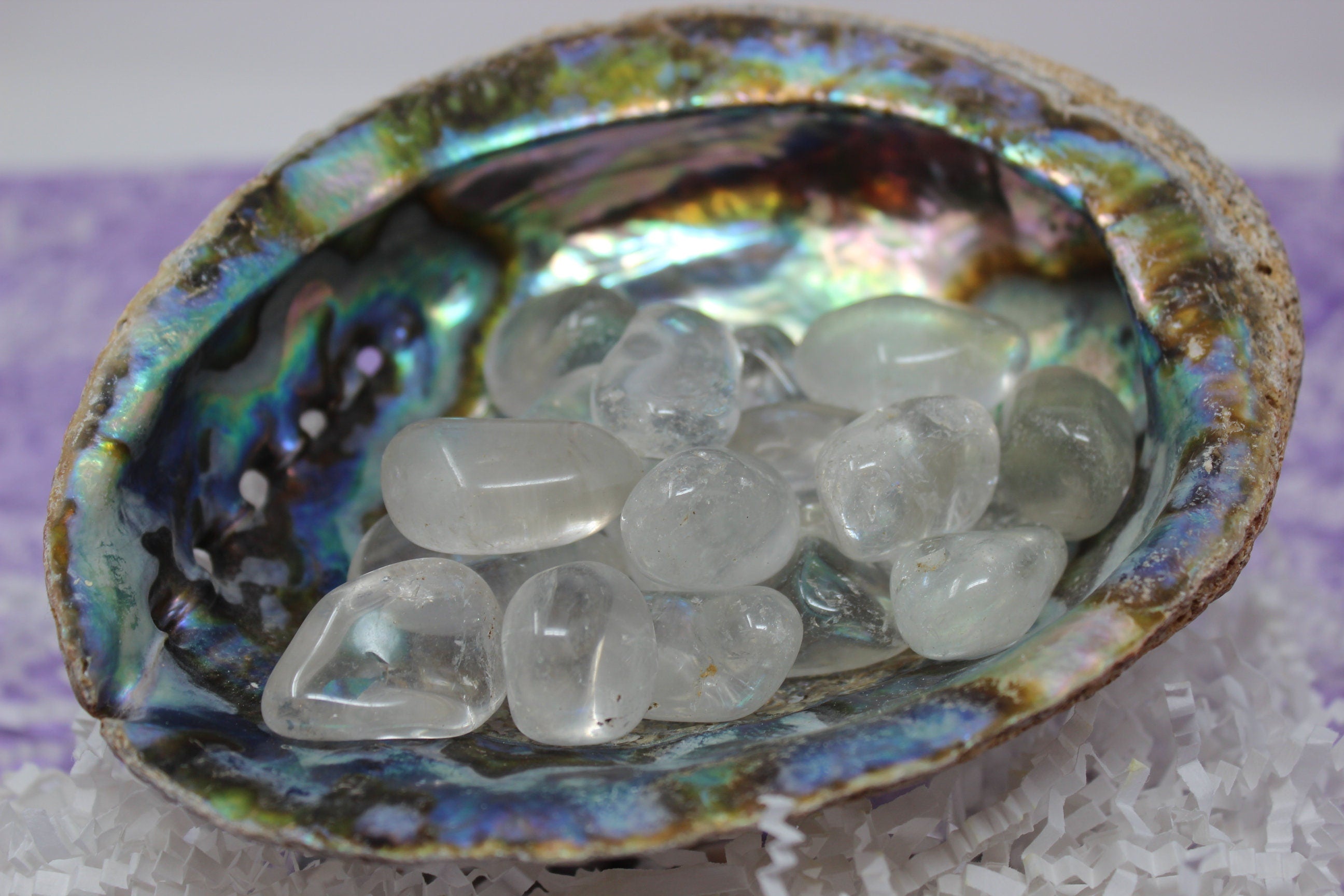 Clear Quartz Polished Gemstone Nuggets. Four Crystal Tumbled Gemstones, Large Pebbles