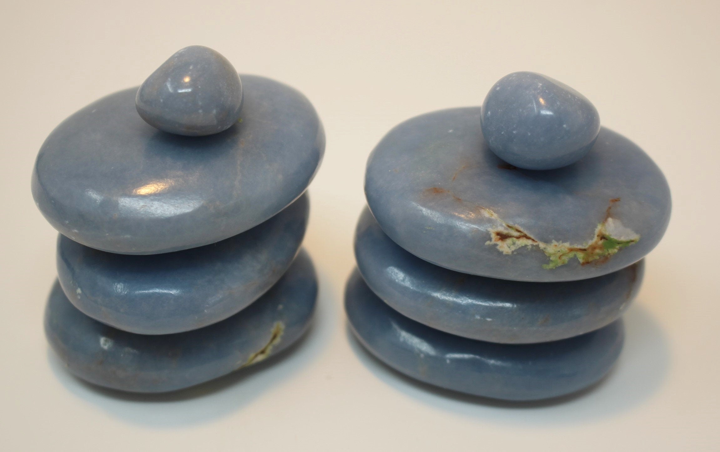 Angelite Palm Stone, Meditation Crystal, Peruvian Anhydrite, Natural Blue Color Gemstone, Altars, Grids, Mandalas!