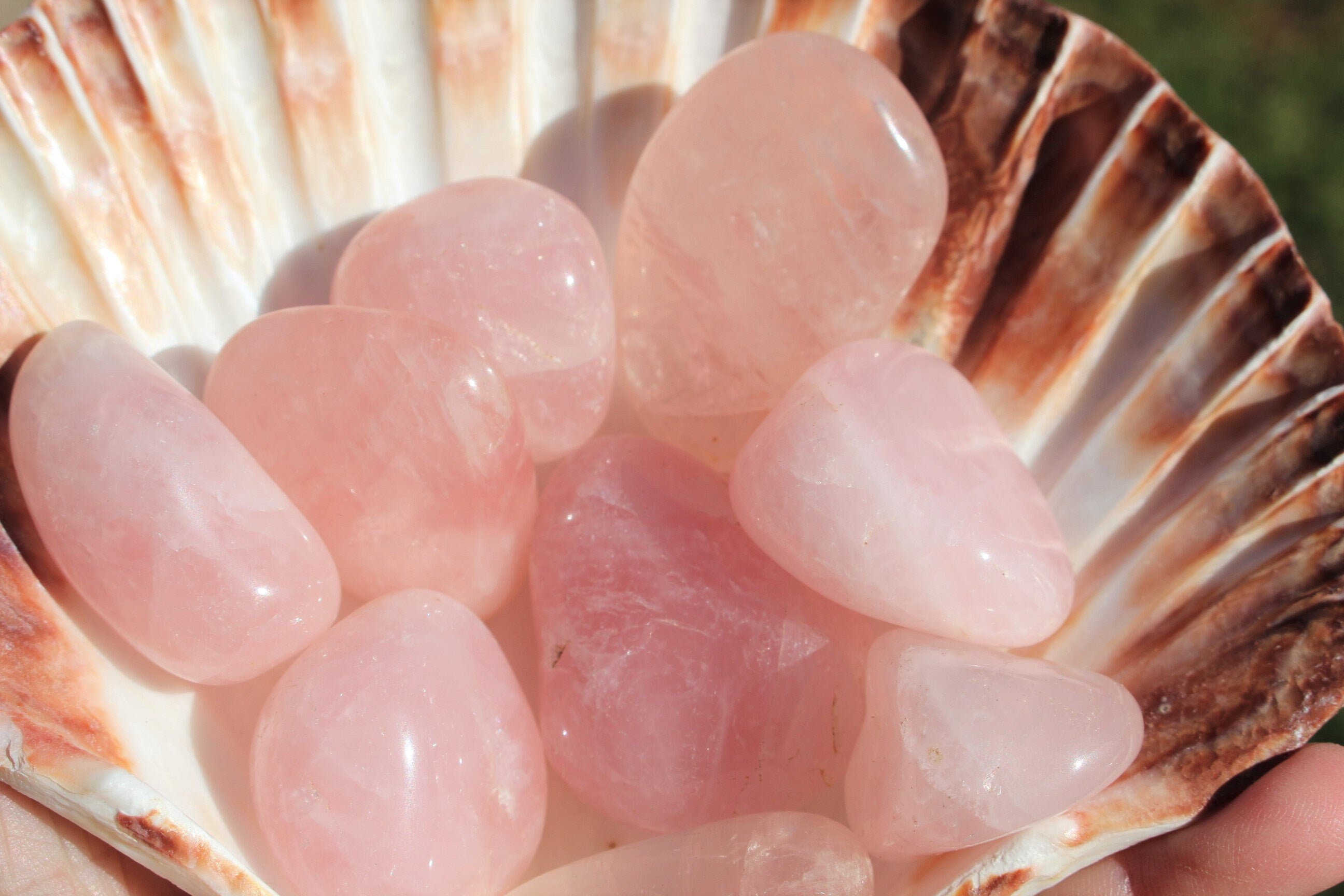 3 Large Rose Quartz Tumbles, Quality Pink Pebbles, Polished Rose Quartz Crystal Gemstone, Jewelry, Home Décor, Love Altar.