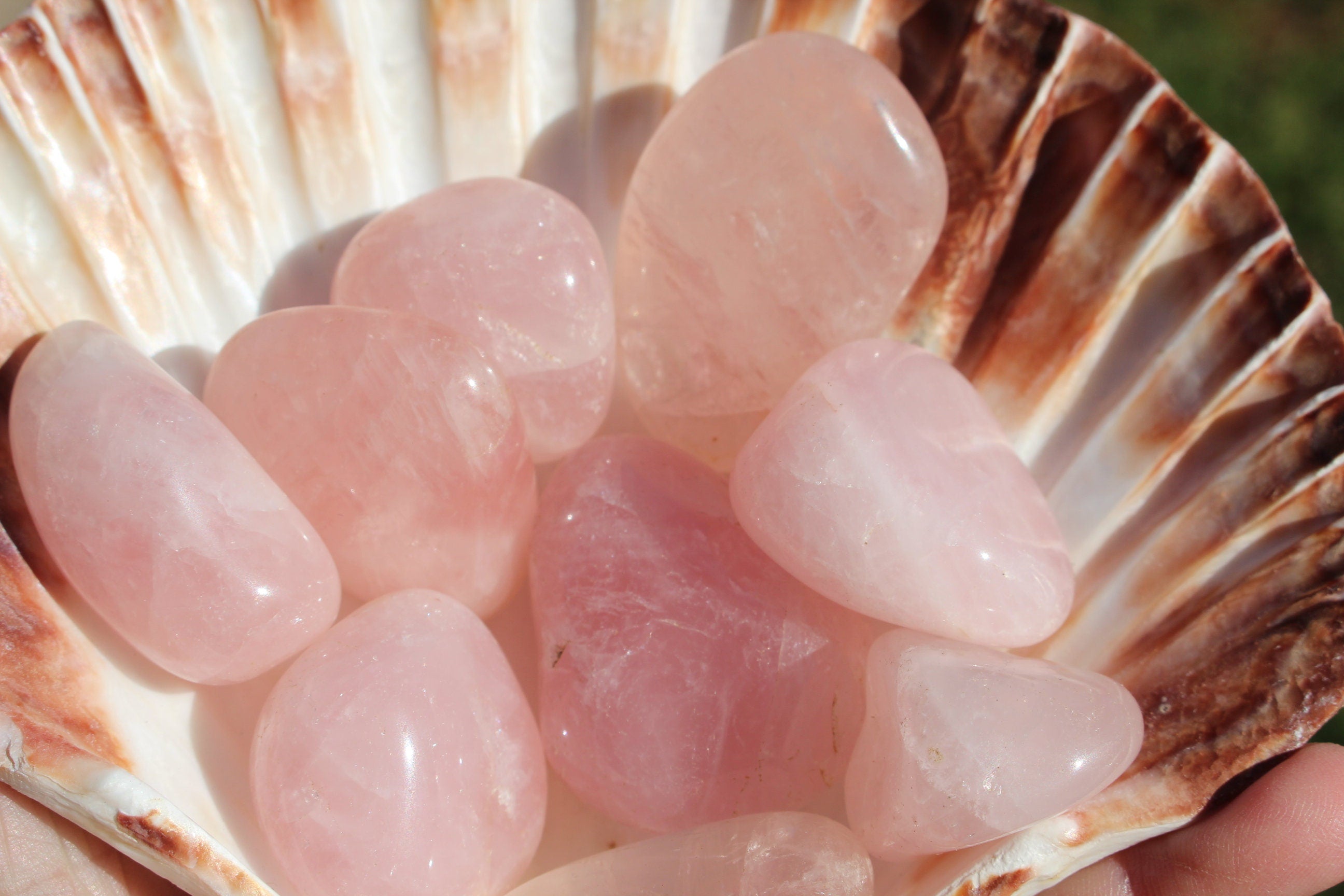 3 Large Rose Quartz Tumbles, Quality Pink Pebbles, Polished Rose Quartz Crystal Gemstone, Jewelry, Home Décor, Love Altar.