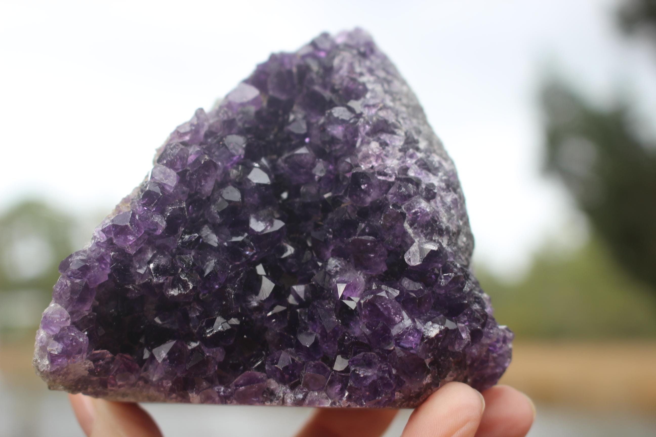 Amethyst Geode Crystal Cluster, Self Standing Boho Crystal Home Decor, Deep Purple Amethyst, Rockhound Special. Start a collection!
