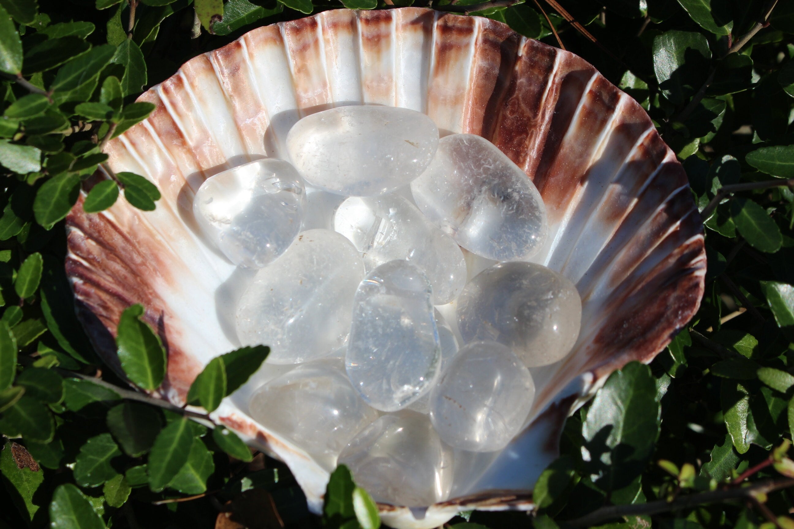 Clear Quartz Polished Gemstone Nuggets. Four Crystal Tumbled Gemstones, Large Pebbles