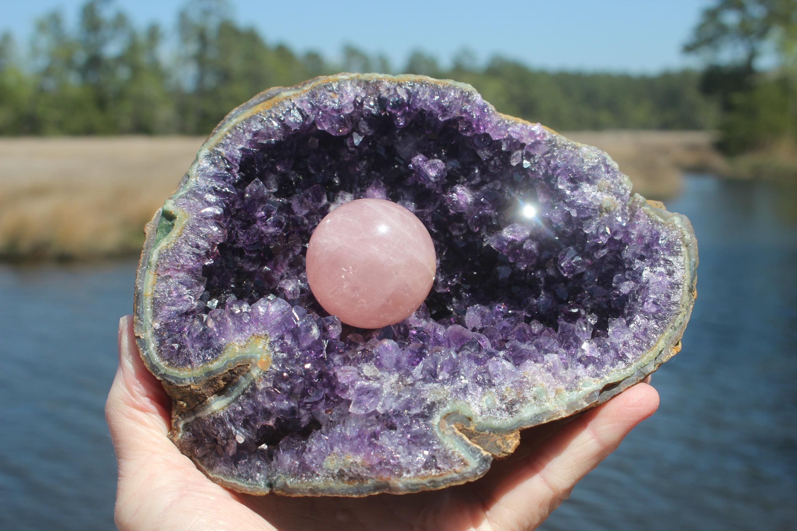 Amethyst Geode Crystal Bowl. Large Amethyst Cluster, Beautifully Shaped- Raw Purple Amethyst Specimen, Boho Crystal Home Décor,