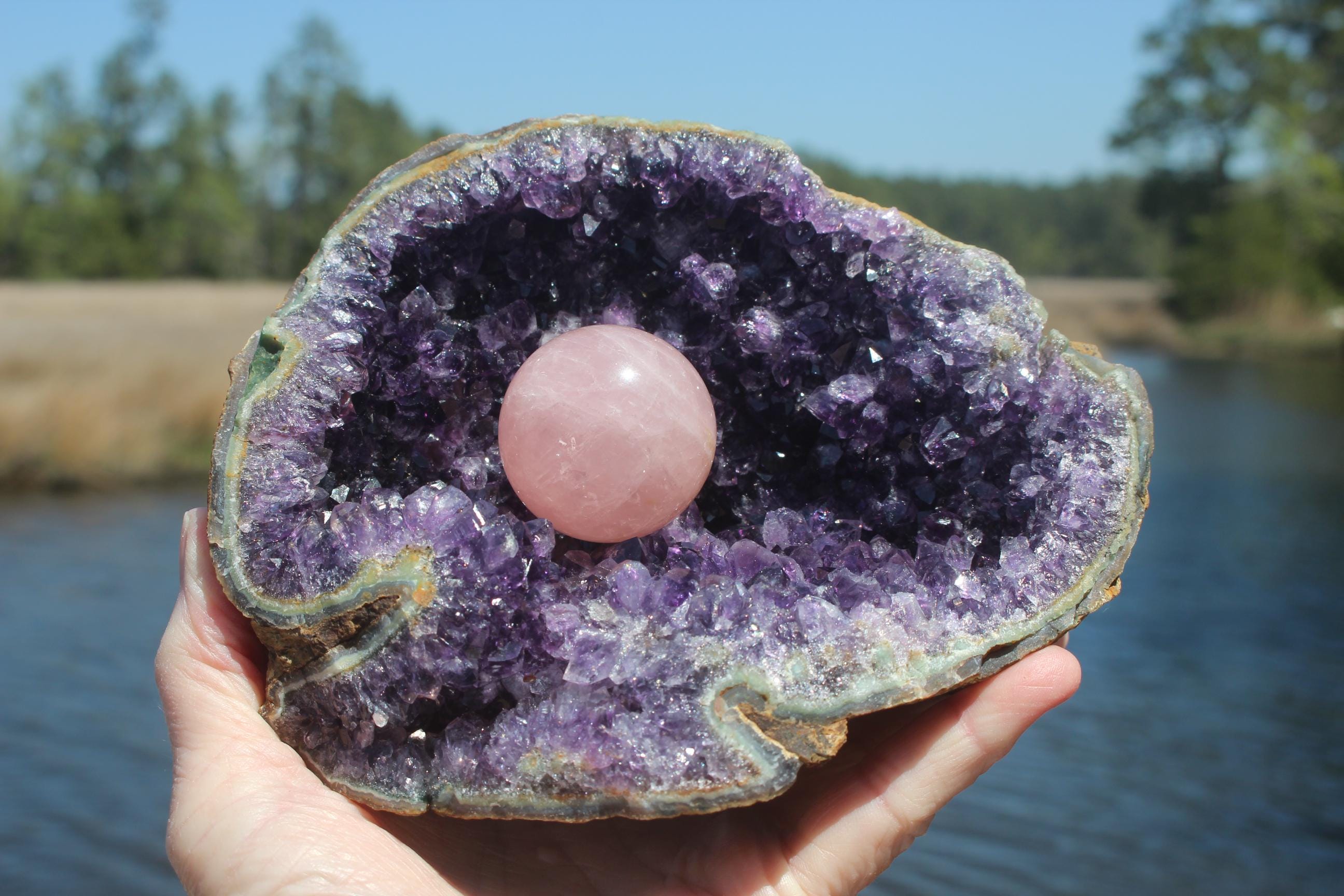 Amethyst Geode Crystal Bowl. Large Amethyst Cluster, Beautifully Shaped- Raw Purple Amethyst Specimen, Boho Crystal Home Décor,