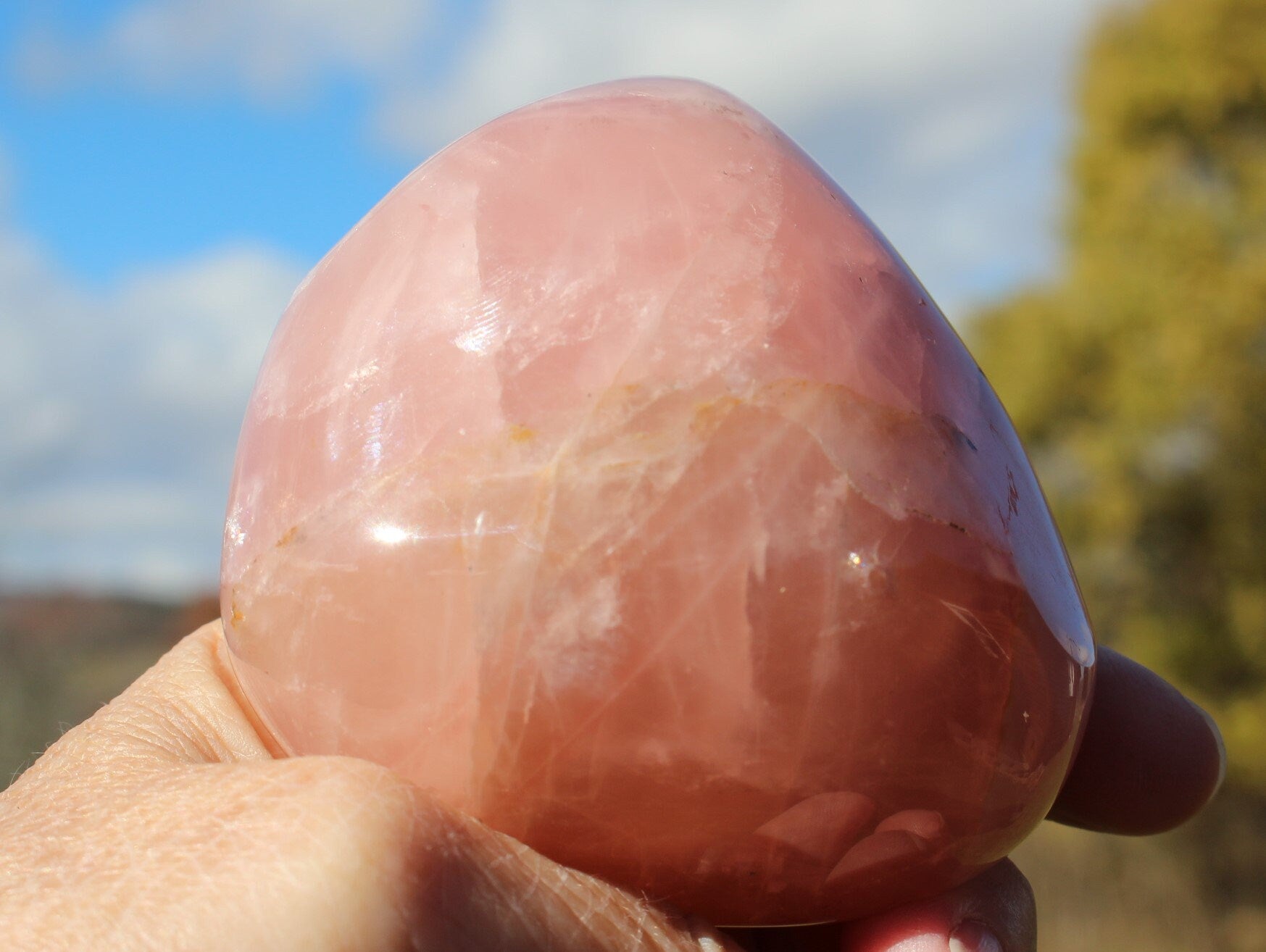 EX Large Polished Rose Quartz Free Form Gemstone, Gemmy Pink Mineral Specimens, Huge Palm Stone, Therapy Stone, Paperweight!
