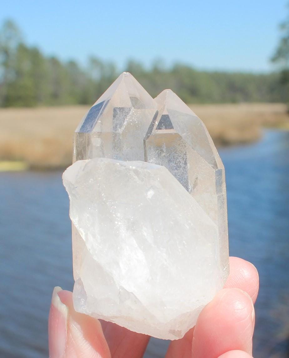 Quartz & Shells Crystal Terrarium Box, Agate Carved Moon, Handmade, Double Term Crystal, Abalone Shells, Glass Trinkets, Magical Beachy Nature Gift.