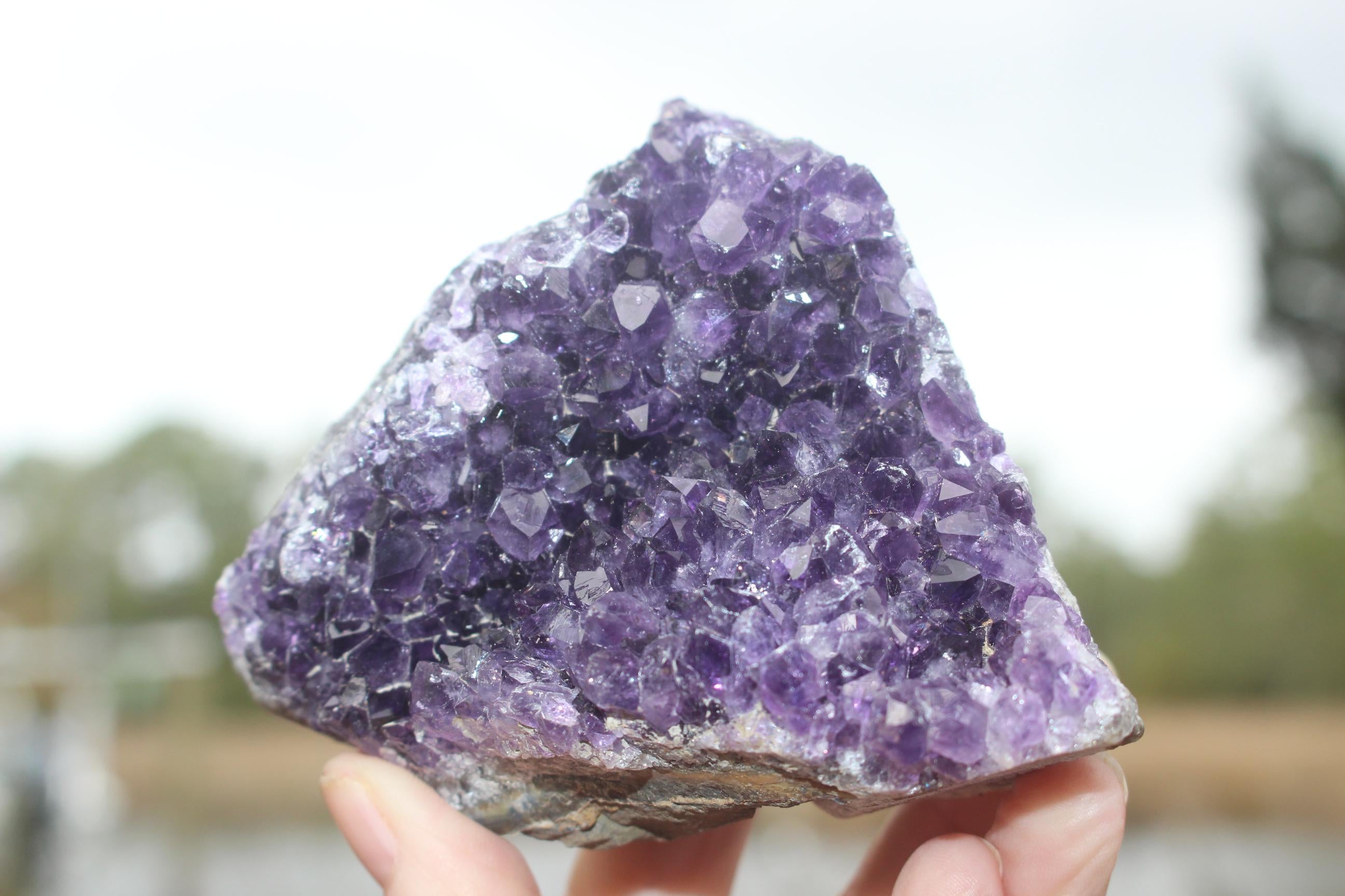 Amethyst Geode Crystal Cluster, Self Standing Boho Crystal Home Decor, Deep Purple Amethyst, Rockhound Special. Start a collection!