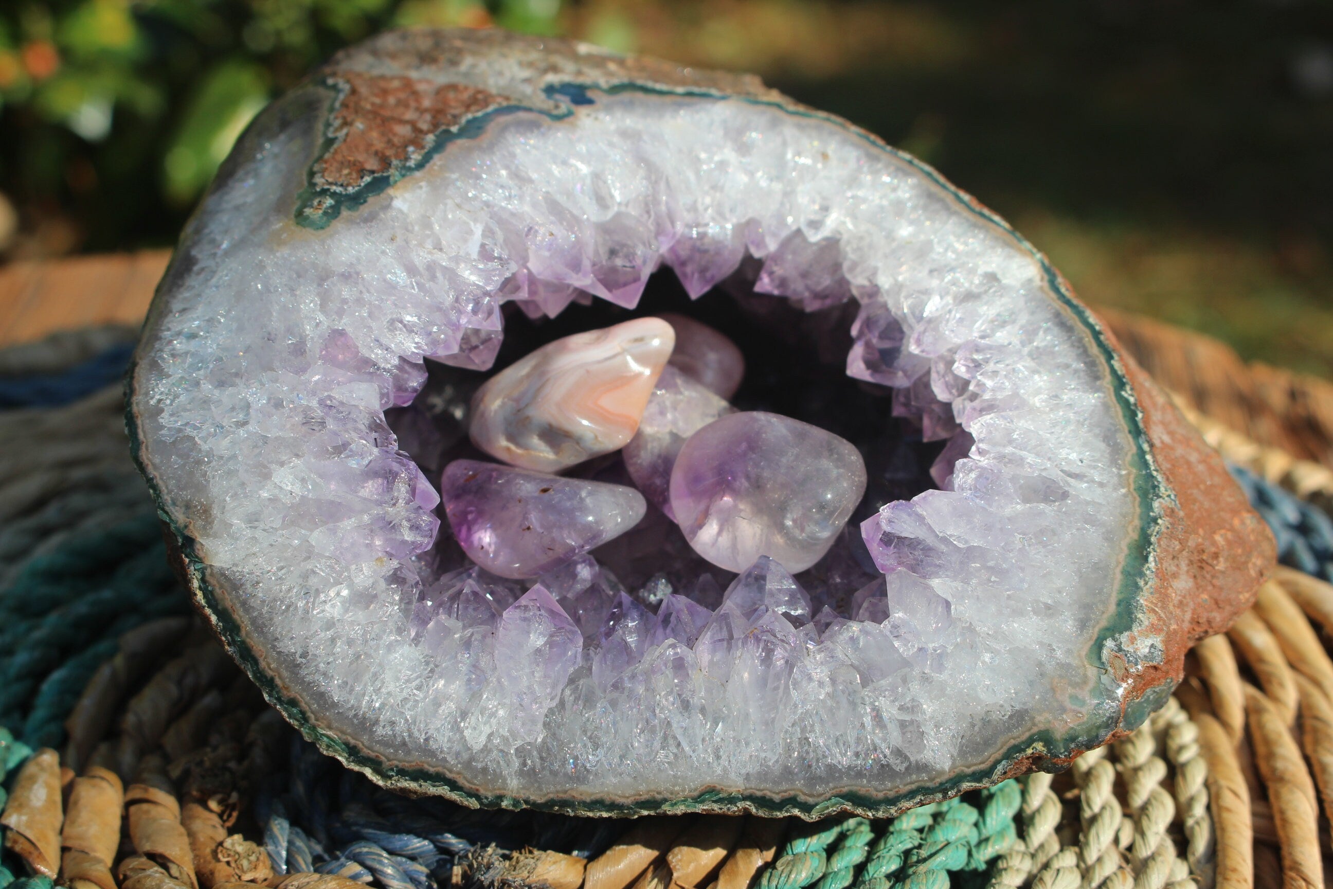 Amethyst Geode Crystal Cave, Large Hollow Geode Crystal Specimen. Deep cave, Boho Home Office Décor, Free Insured Priority Mail Shipping