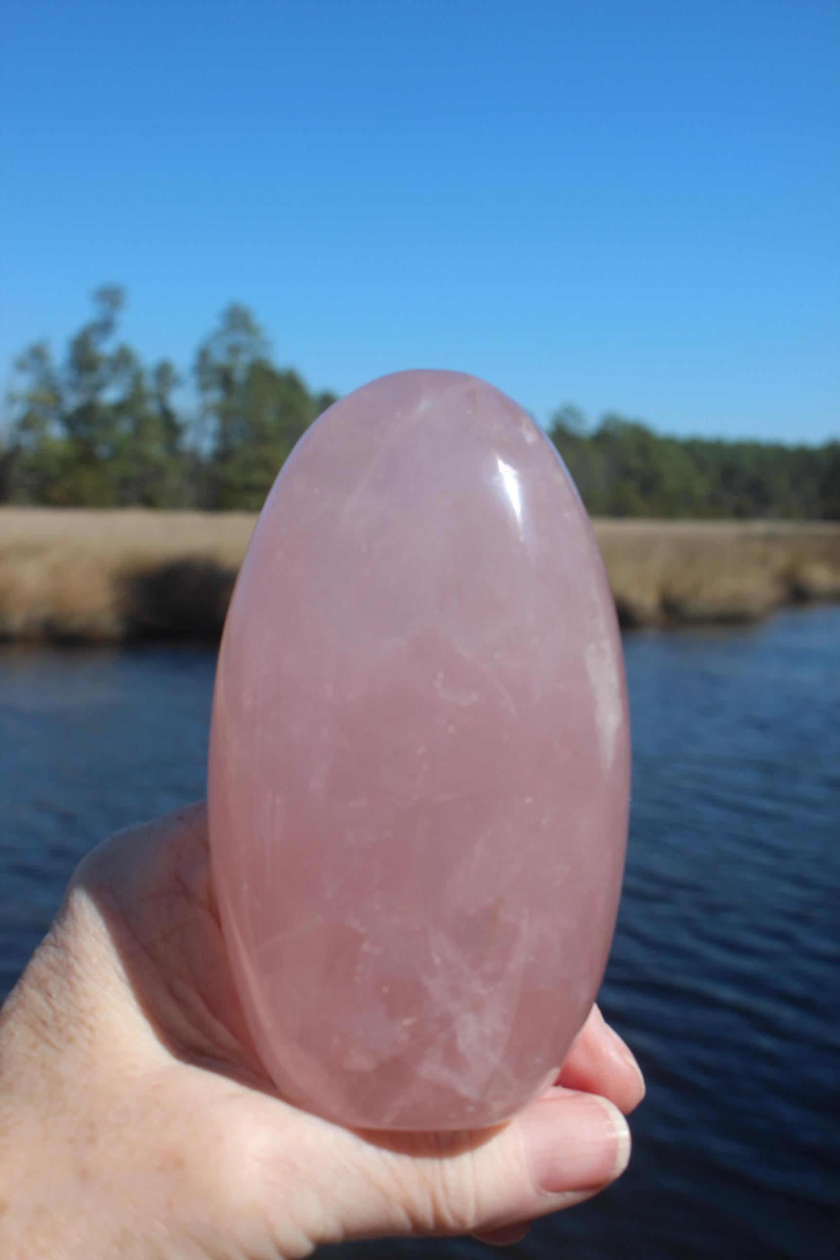 Tall Rose Quartz Tower Obelisk Specimen. Polished Rose Free Form Gemstone, Gemmy Pink Crystal, Self Standing, Meditation Spa Rooms.