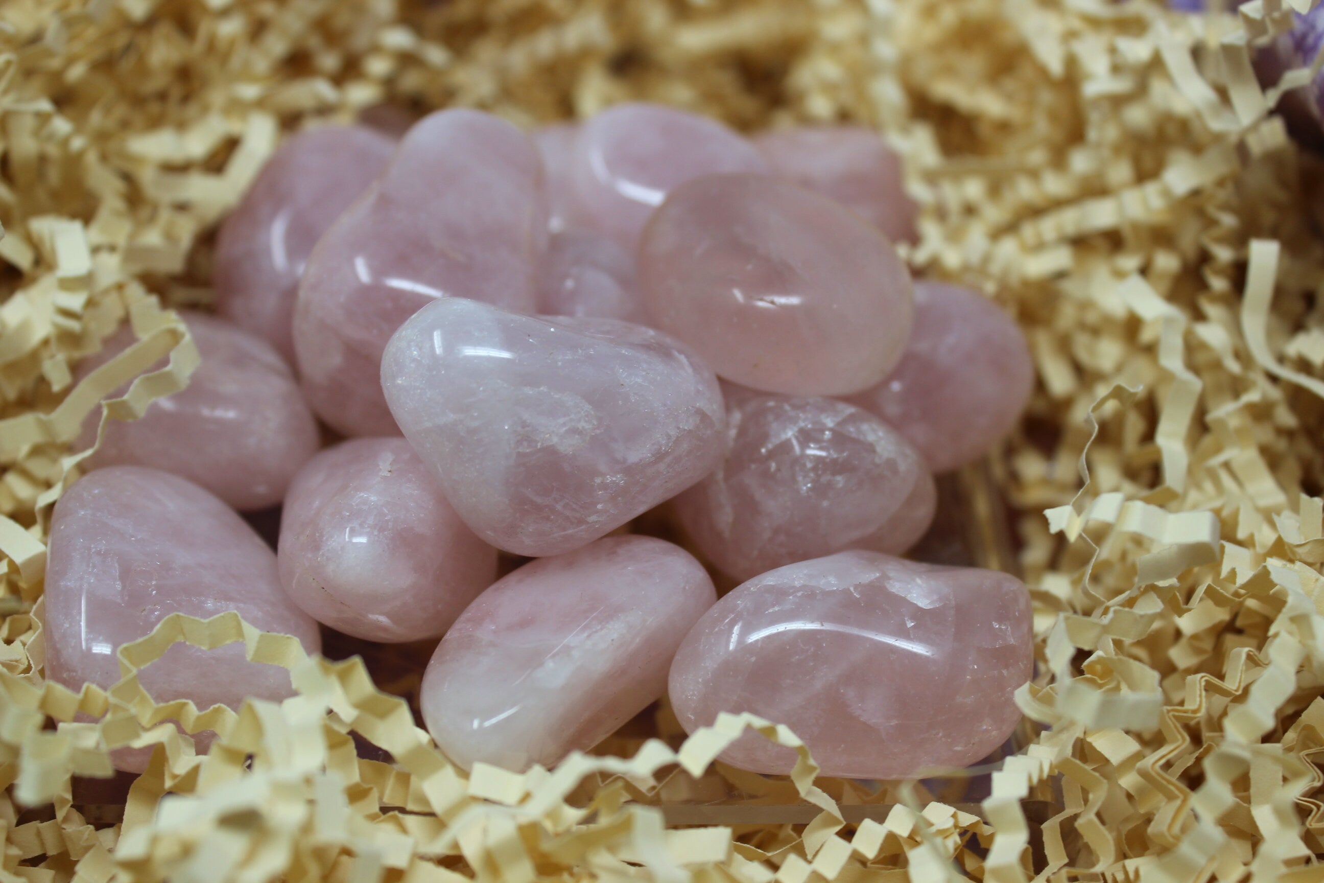 3 Large Rose Quartz Tumbles, Quality Pink Pebbles, Polished Rose Quartz Crystal Gemstone, Jewelry, Home Décor, Love Altar.