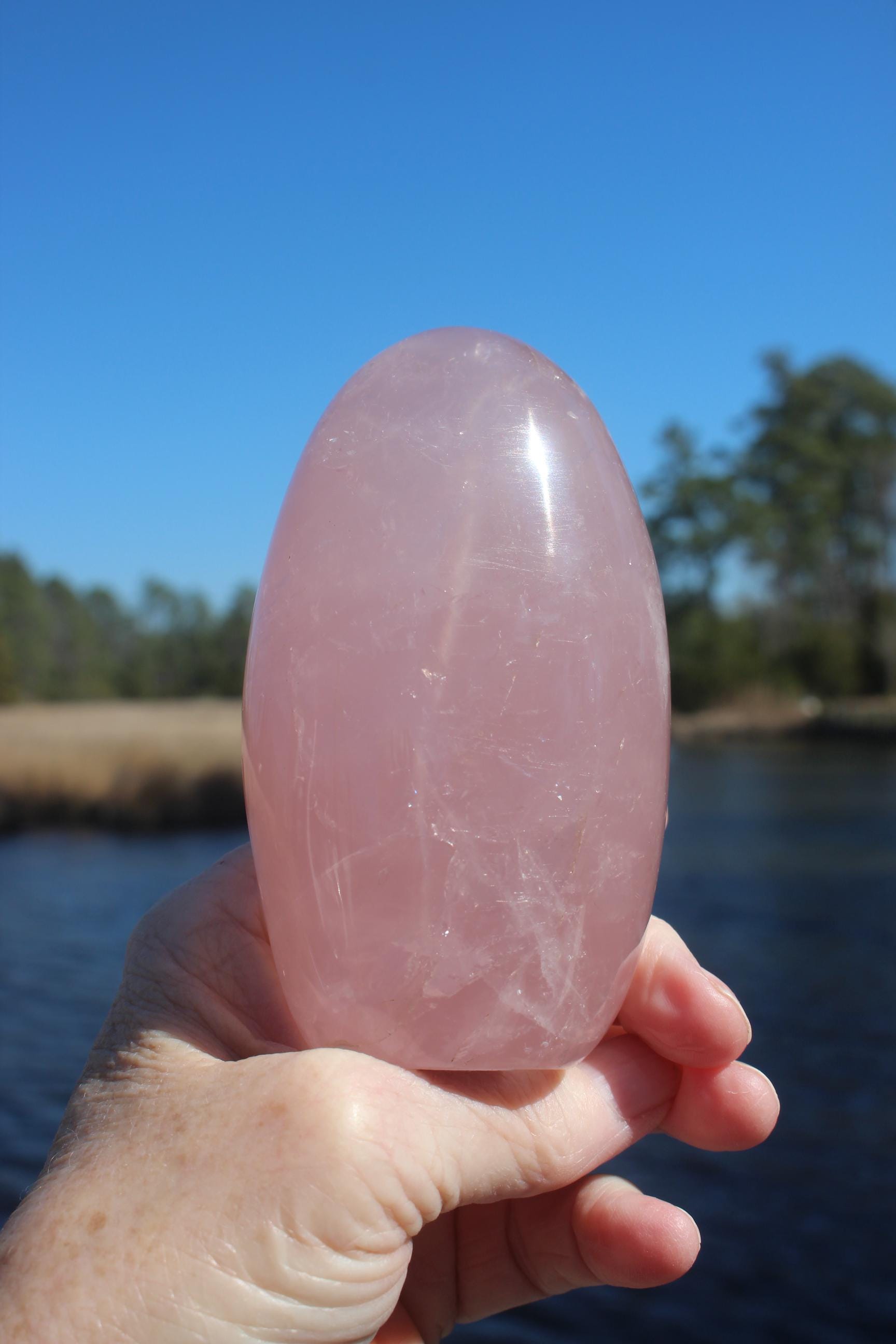 Tall Rose Quartz Tower Obelisk Specimen. Polished Rose Free Form Gemstone, Gemmy Pink Crystal, Self Standing, Meditation Spa Rooms.