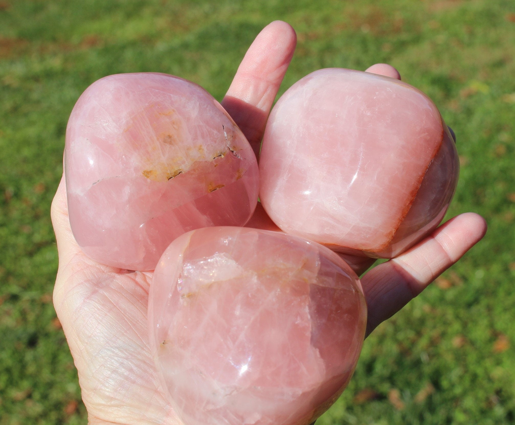 EX Large Polished Rose Quartz Free Form Gemstone, Gemmy Pink Mineral Specimens, Huge Palm Stone, Therapy Stone, Paperweight!