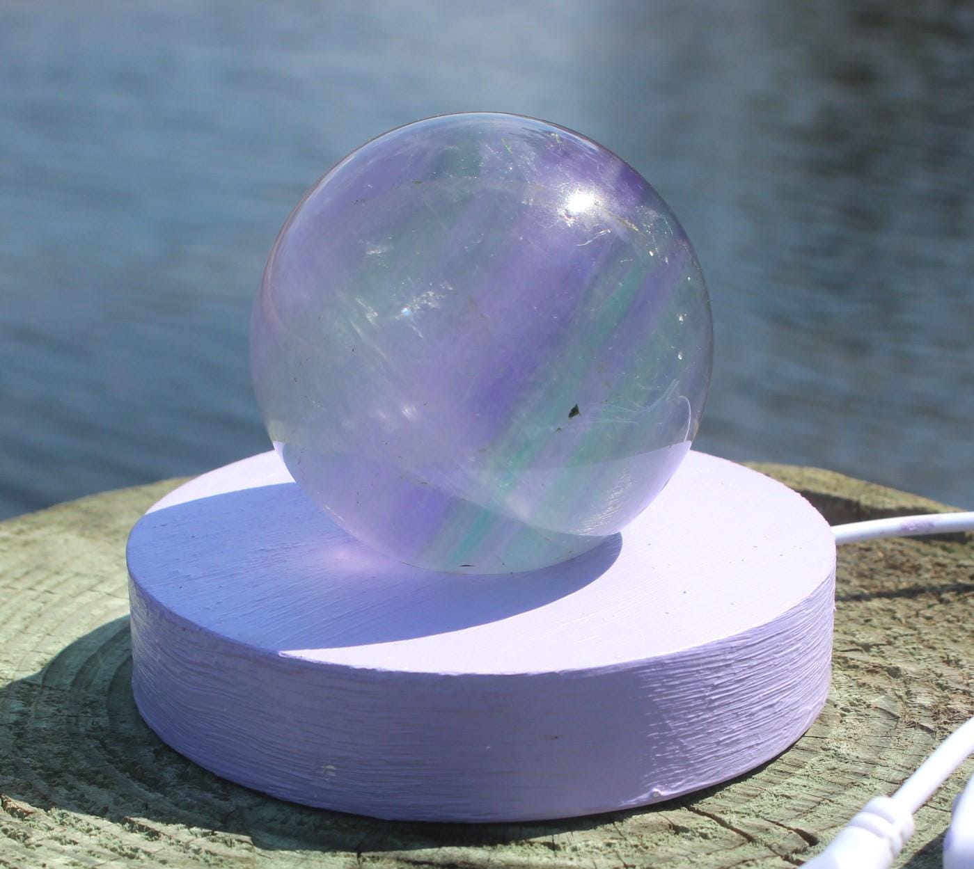 Fluorite Crystal Ball Night Light