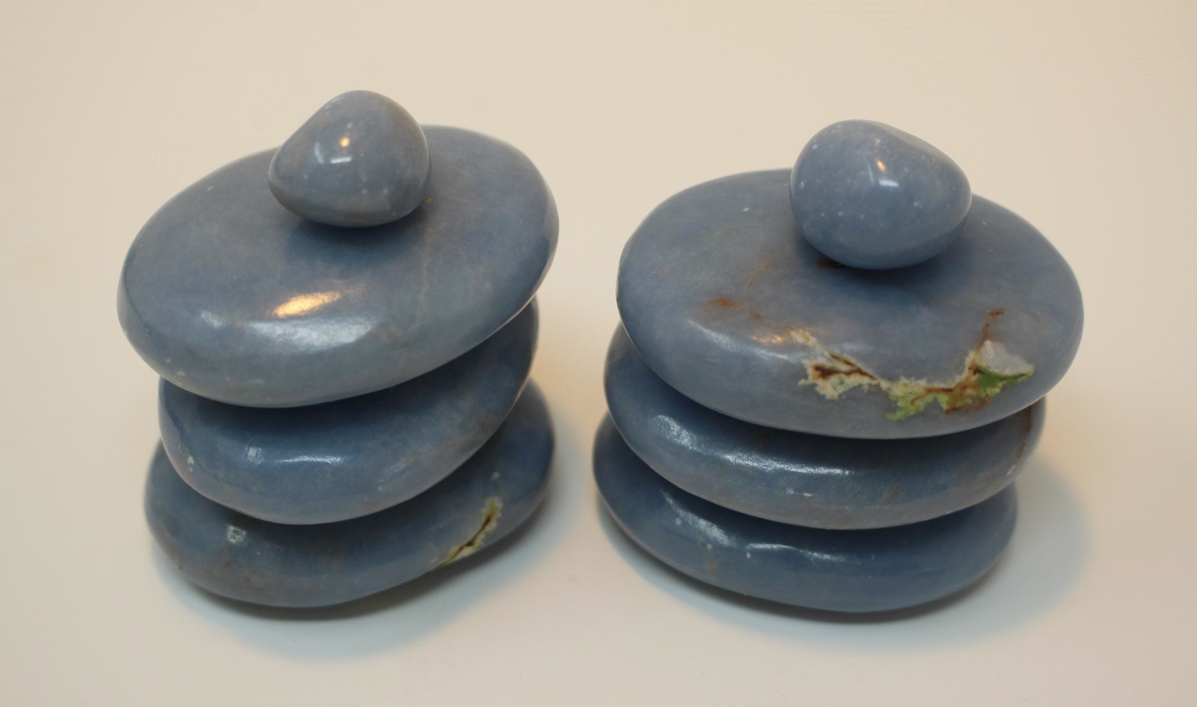 Angelite Palm Stone, Meditation Crystal, Peruvian Anhydrite, Natural Blue Color Gemstone, Altars, Grids, Mandalas!