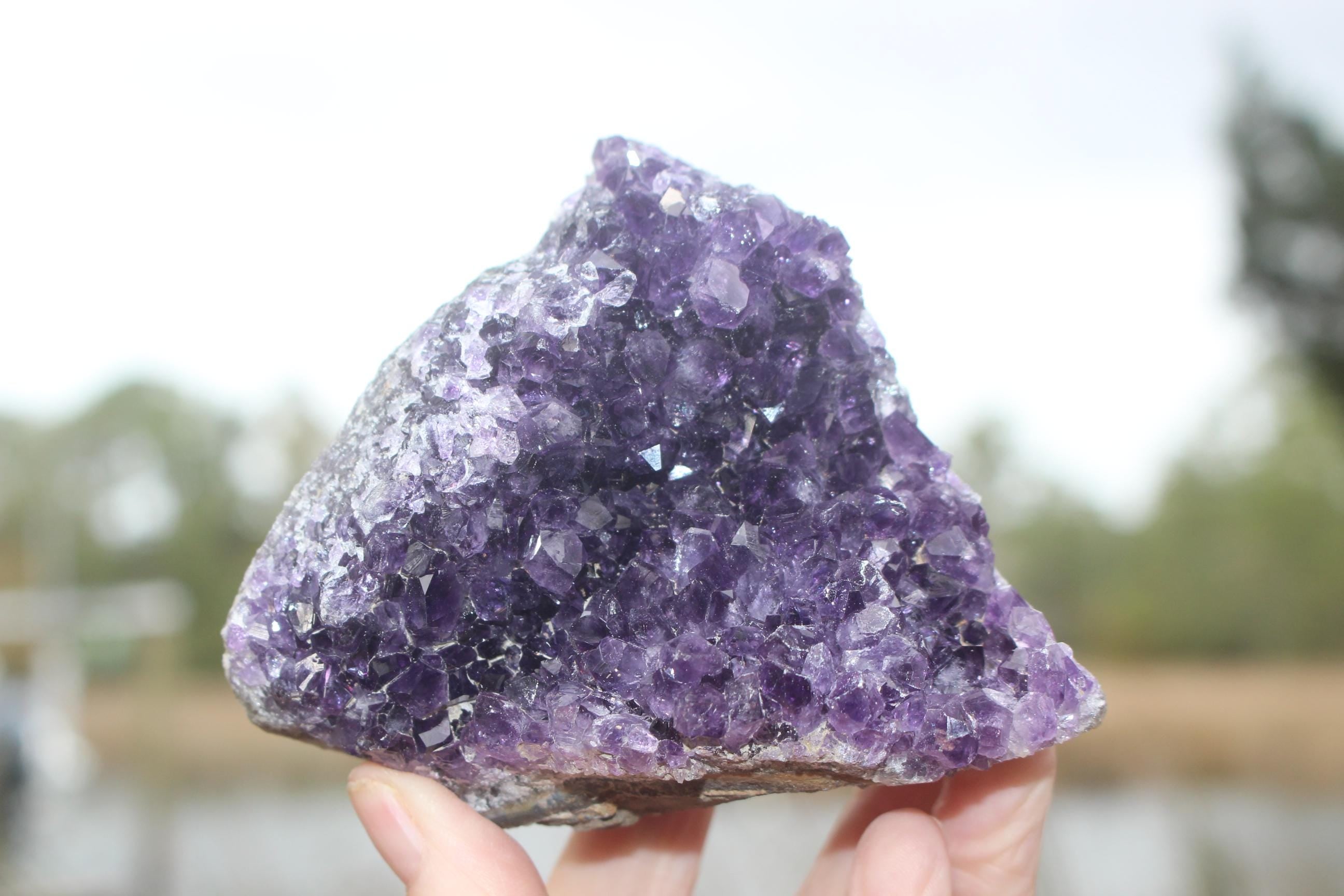 Amethyst Geode Crystal Cluster, Self Standing Boho Crystal Home Decor, Deep Purple Amethyst,  Rockhound Special. Start a collection!