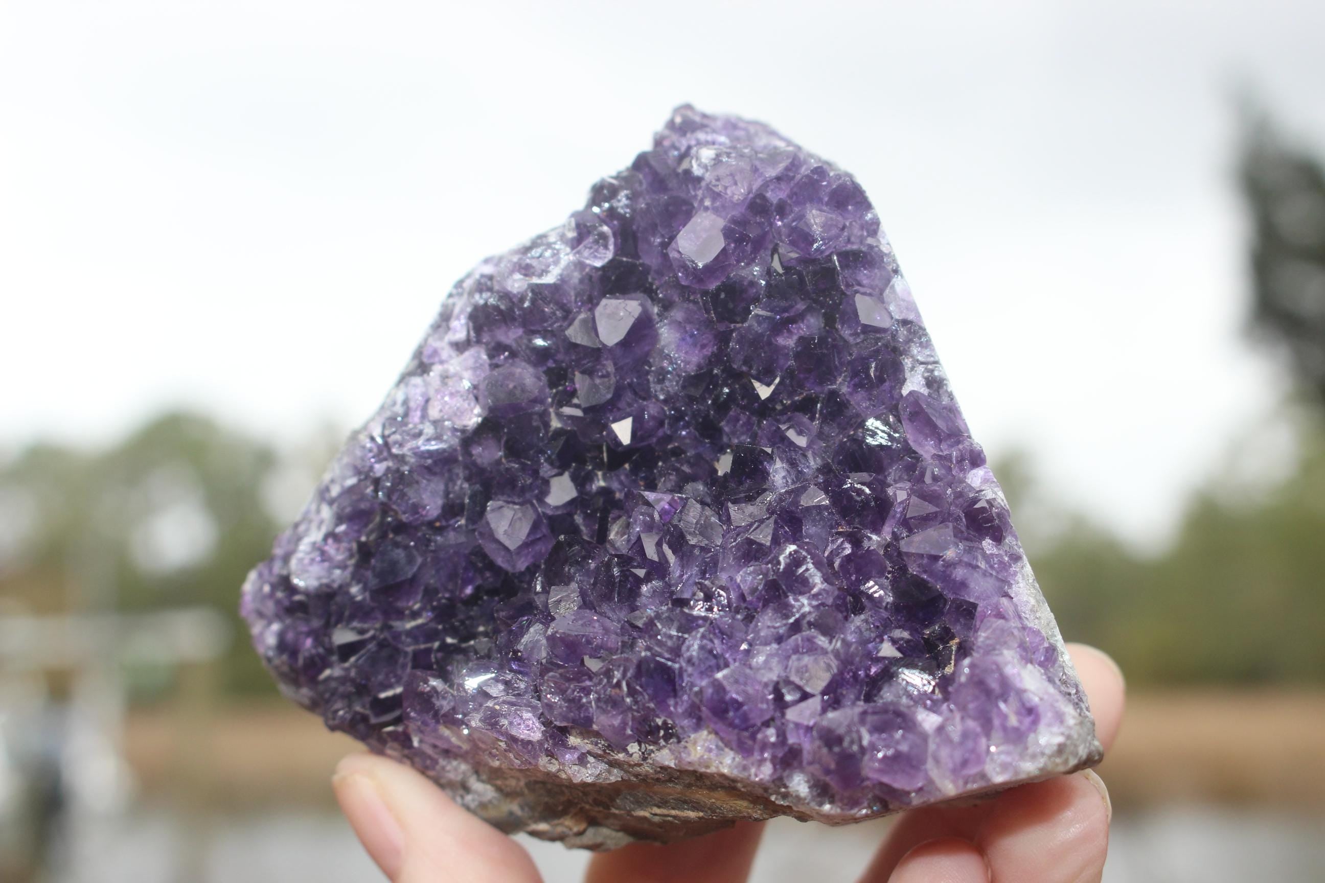 Amethyst Geode Crystal Cluster, Self Standing Boho Crystal Home Decor, Deep Purple Amethyst,  Rockhound Special. Start a collection!