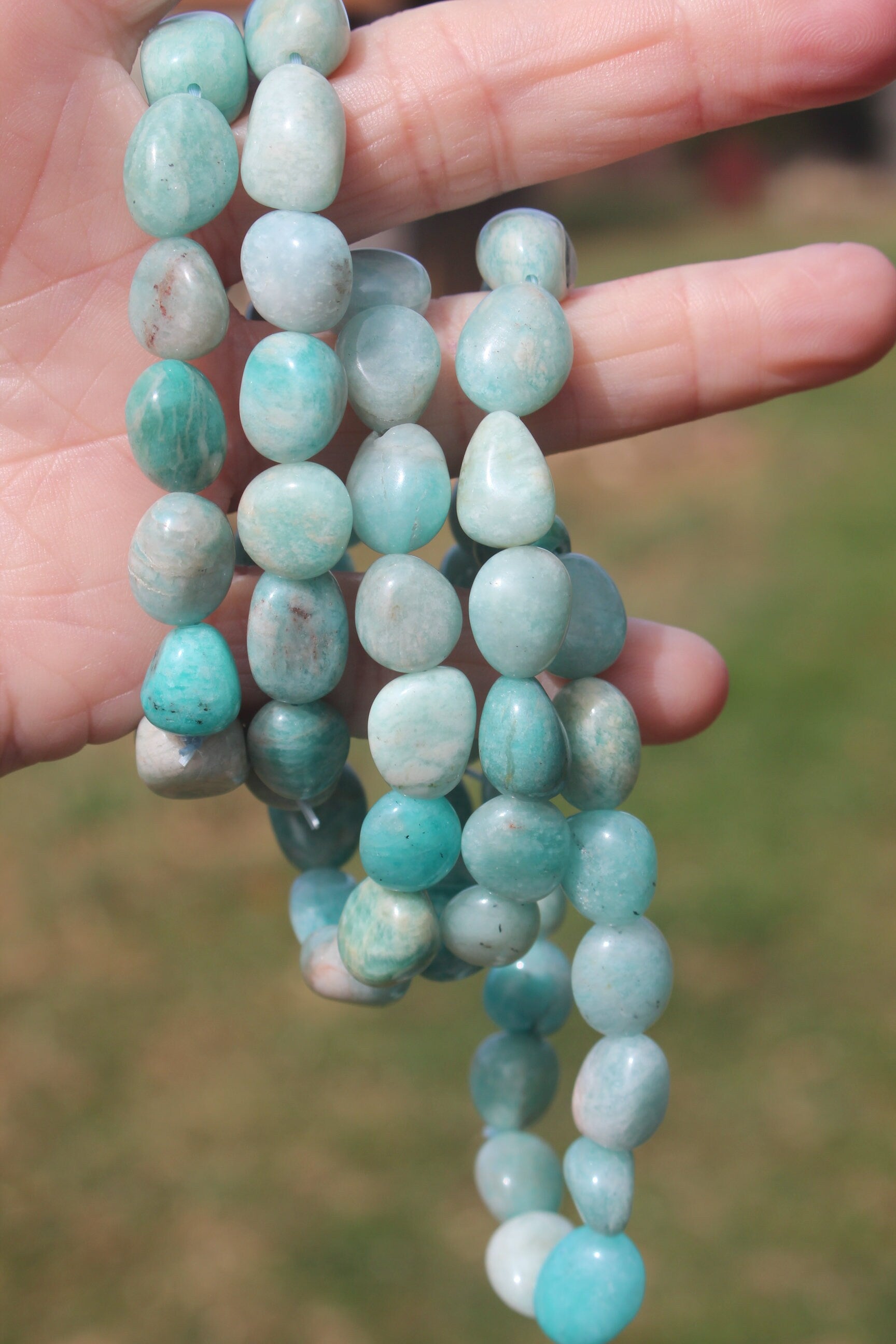 Amazonite Stretch Bracelet, Seafoam Green Crystal Gemstone Bling. Fits Most Wrists, Chakra Yoga Jewelry,