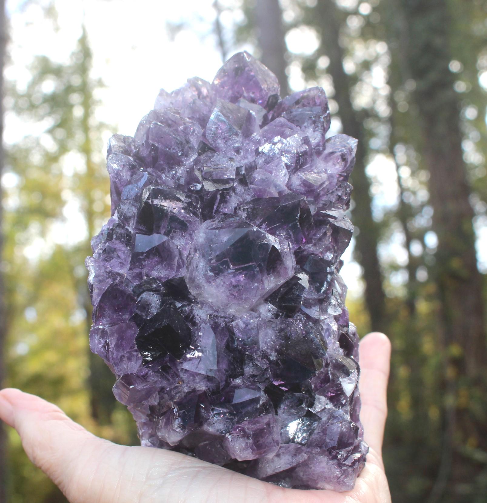 Amethyst Crystal Specimen, Deep Purple Self Standing Décor Gemstone, Boho Crystal Rock Collectible, 2 lb.8 oz.